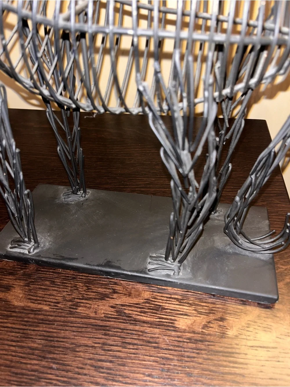 MCM Brutalist Metal Wire Lion Sculpture in Curtis Jere Style